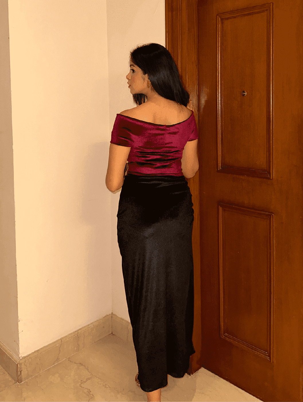 Black Slit Skirt (Clearance Sale)
