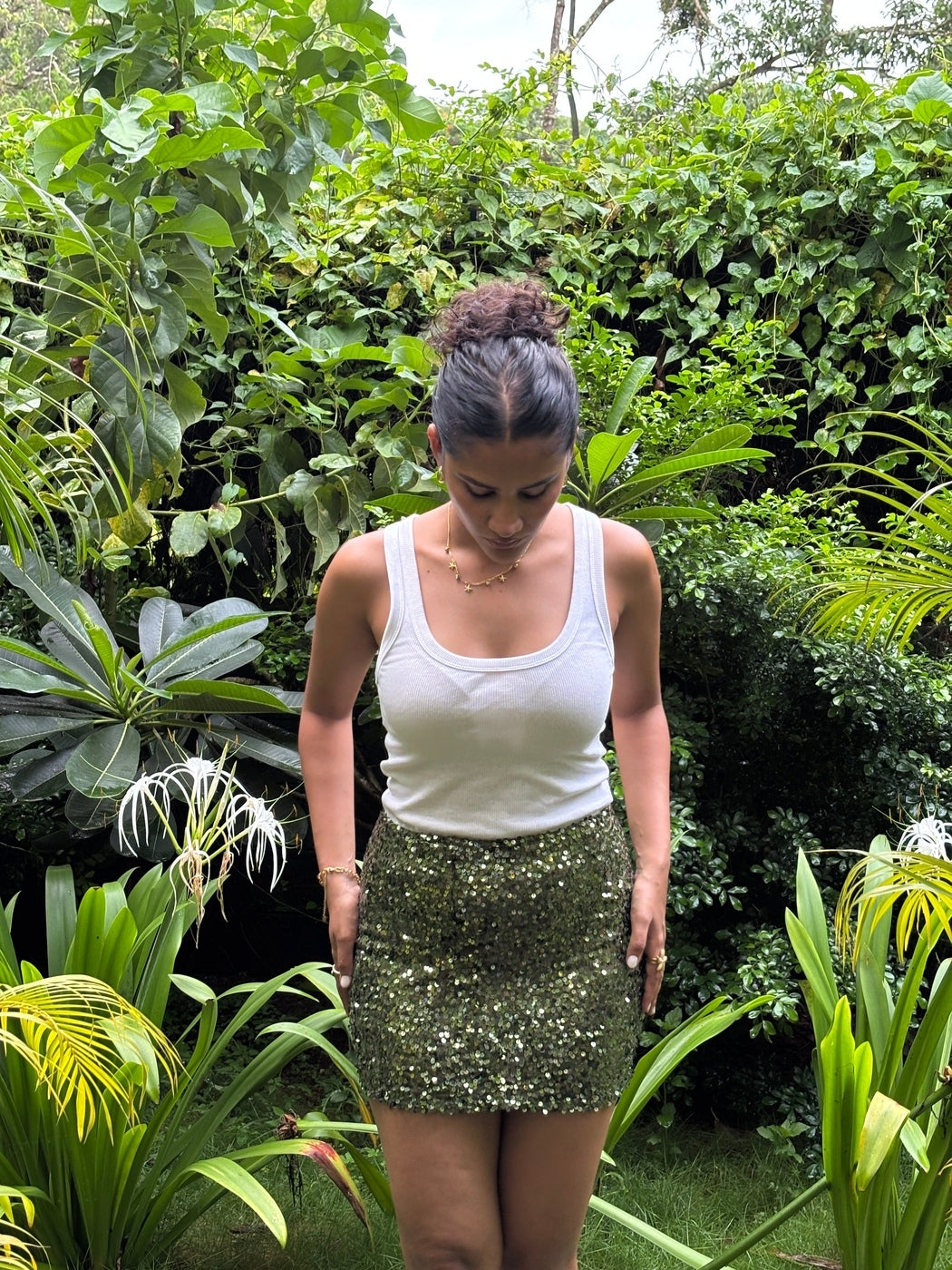 Kiwi Sequin Skirt