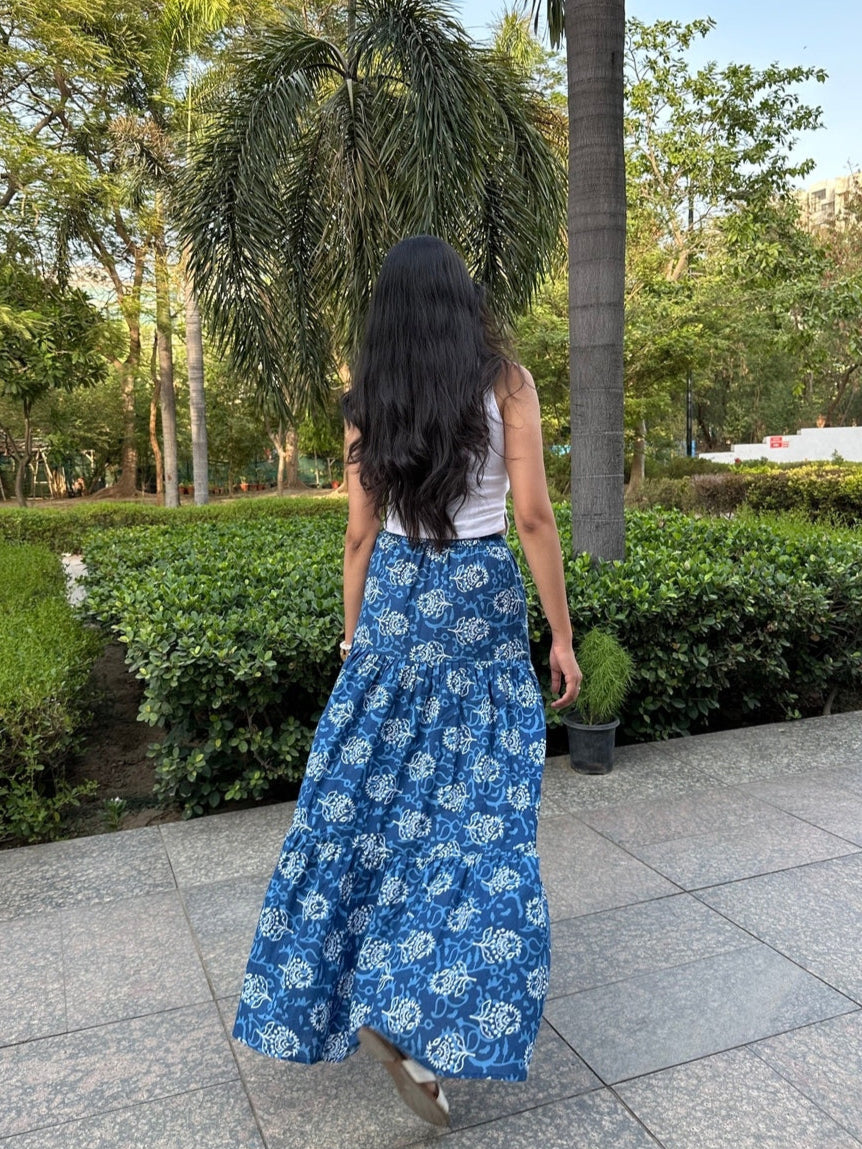 Indigo Maxi Skirt