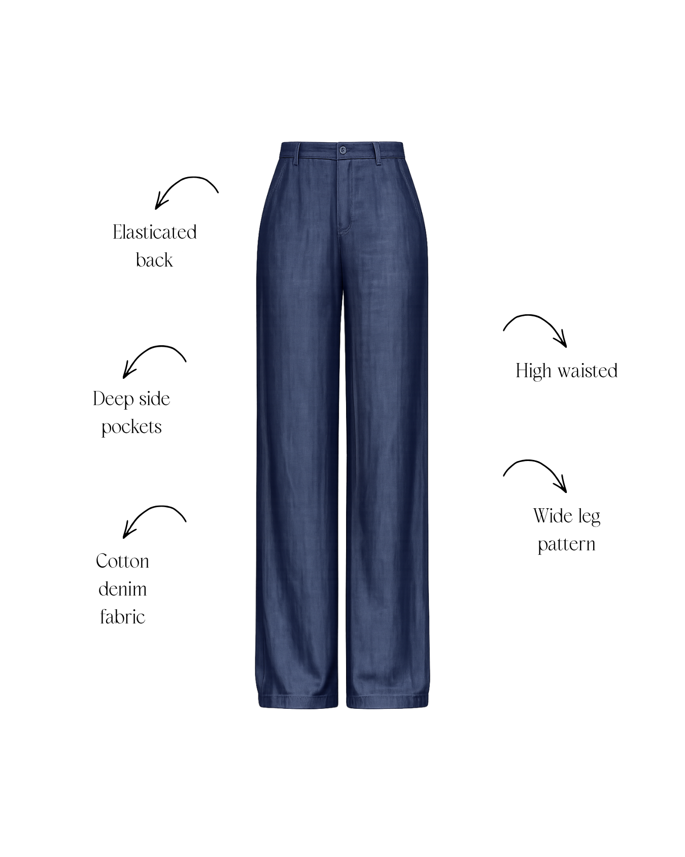 Denim Flare Pants