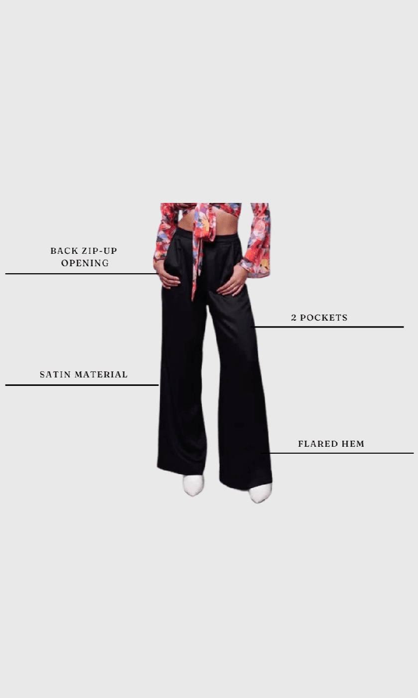 Black Satin Pants (Clearance Sale)