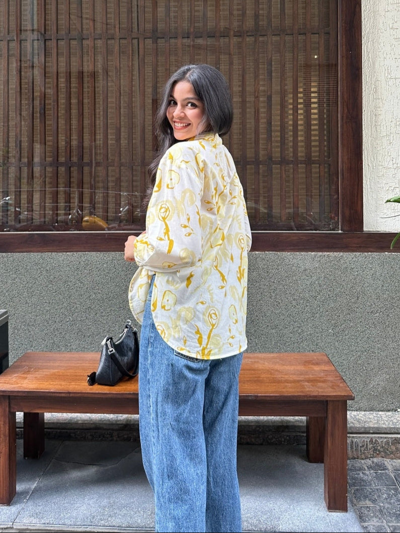 Butter Yellow Oversized Shirt