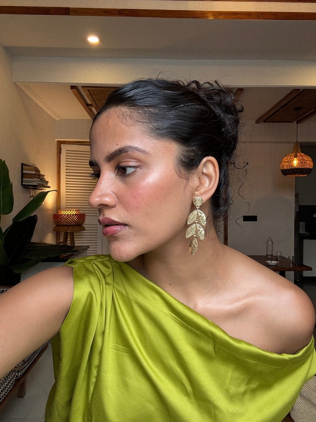Leafy Drop Earrings