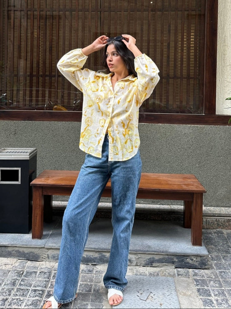 Butter Yellow Oversized Shirt
