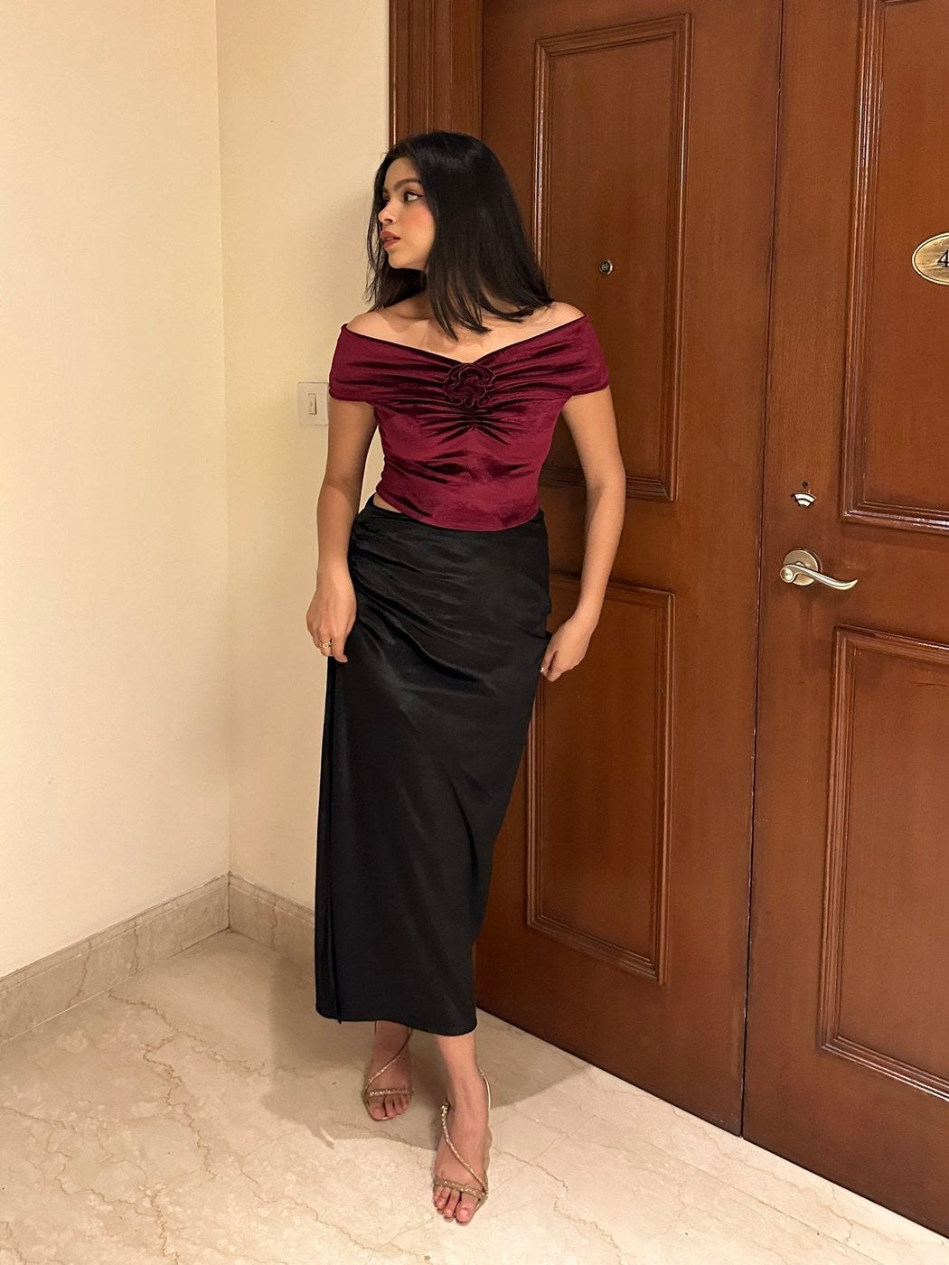 Black Slit Skirt (Clearance Sale)