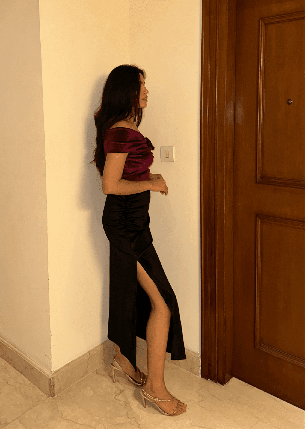 Black Slit Skirt (Clearance Sale)