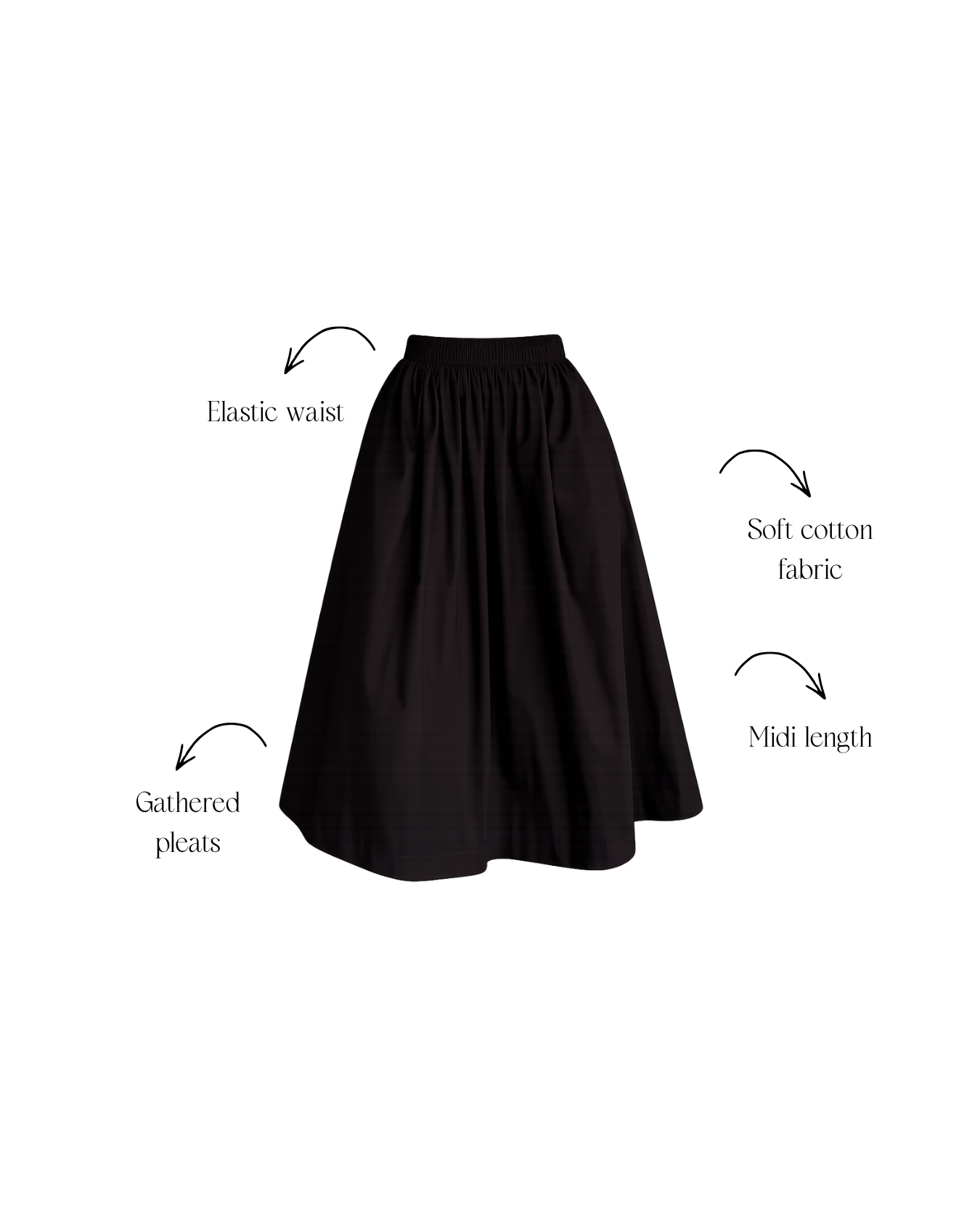 Black Midi Skirt