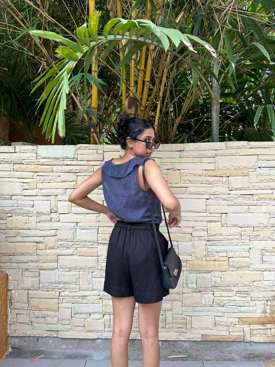 Cara Navy Blouse