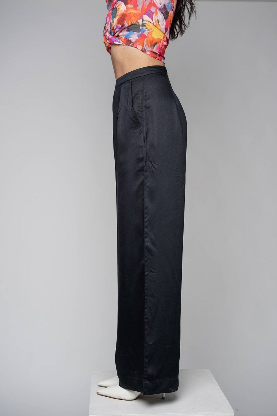 Black Satin Pants - Lazo Store