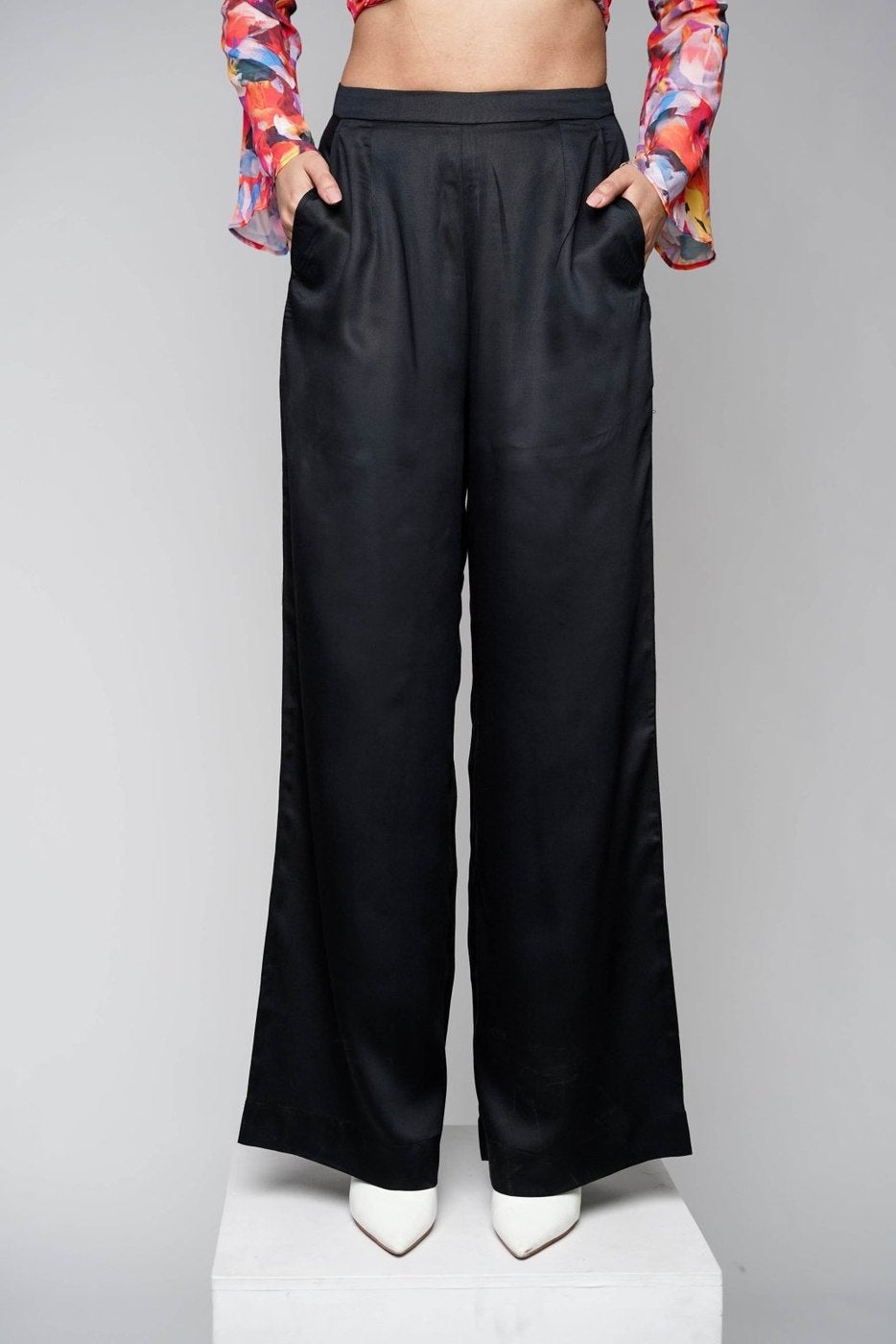 Black Satin Pants - Lazo Store