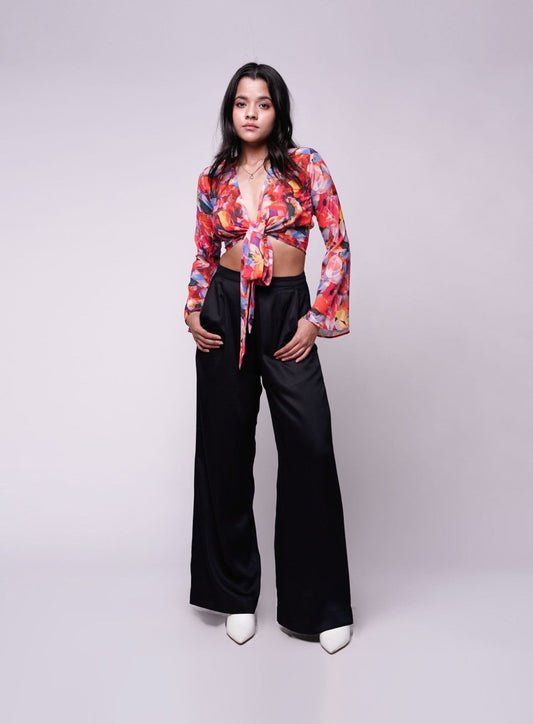 Black Satin Pants - Lazo Store