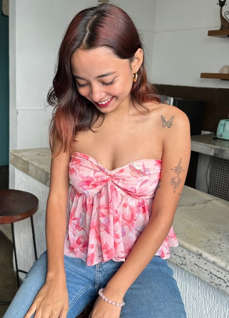 Peachy Knot Top - Lazo Store