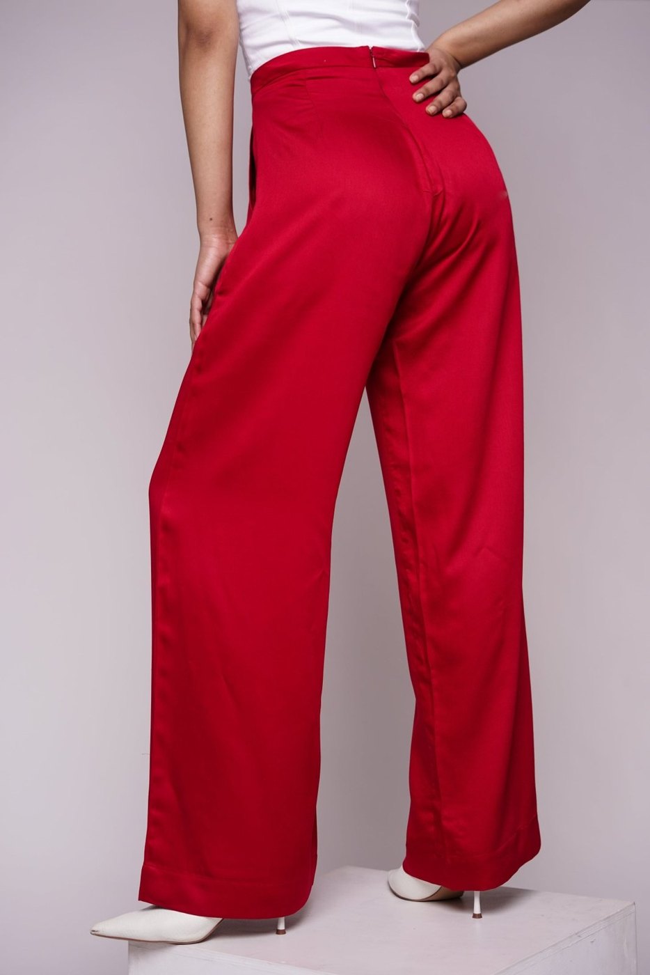Red Satin Pants - Lazo Store