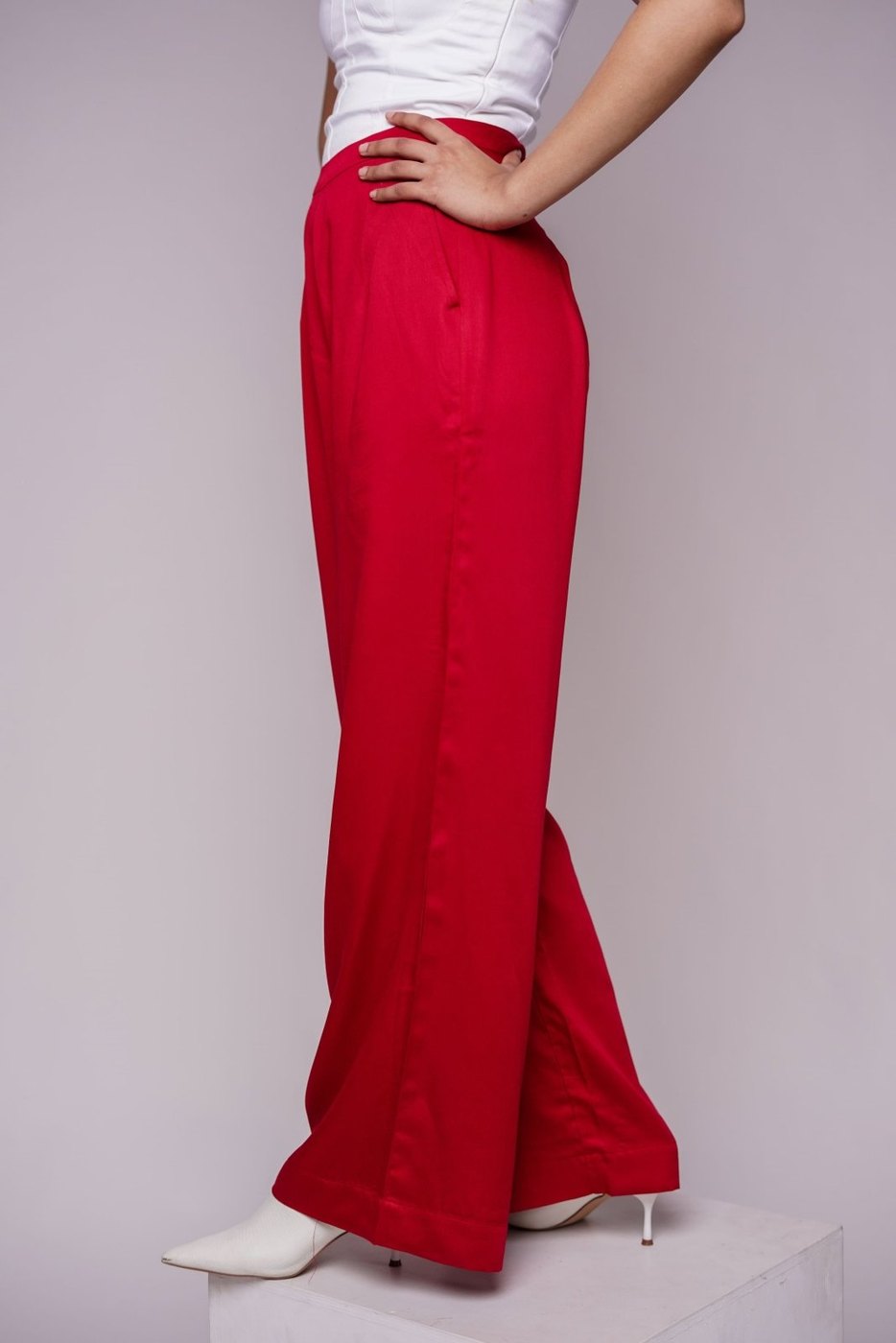 Red Satin Pants - Lazo Store