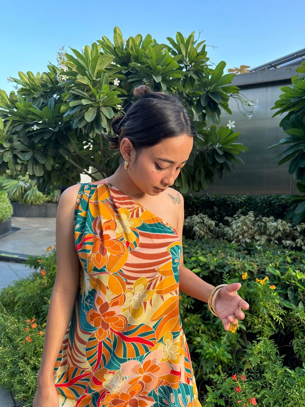 Tropical asymmetrical dress - Lazo Store