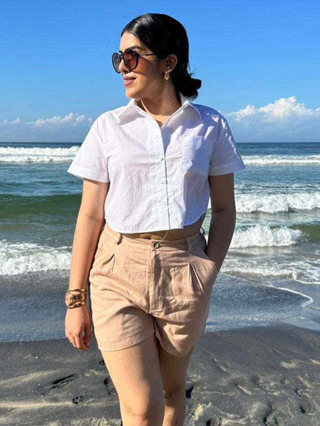 White Boxy Shirt - Lazo Store