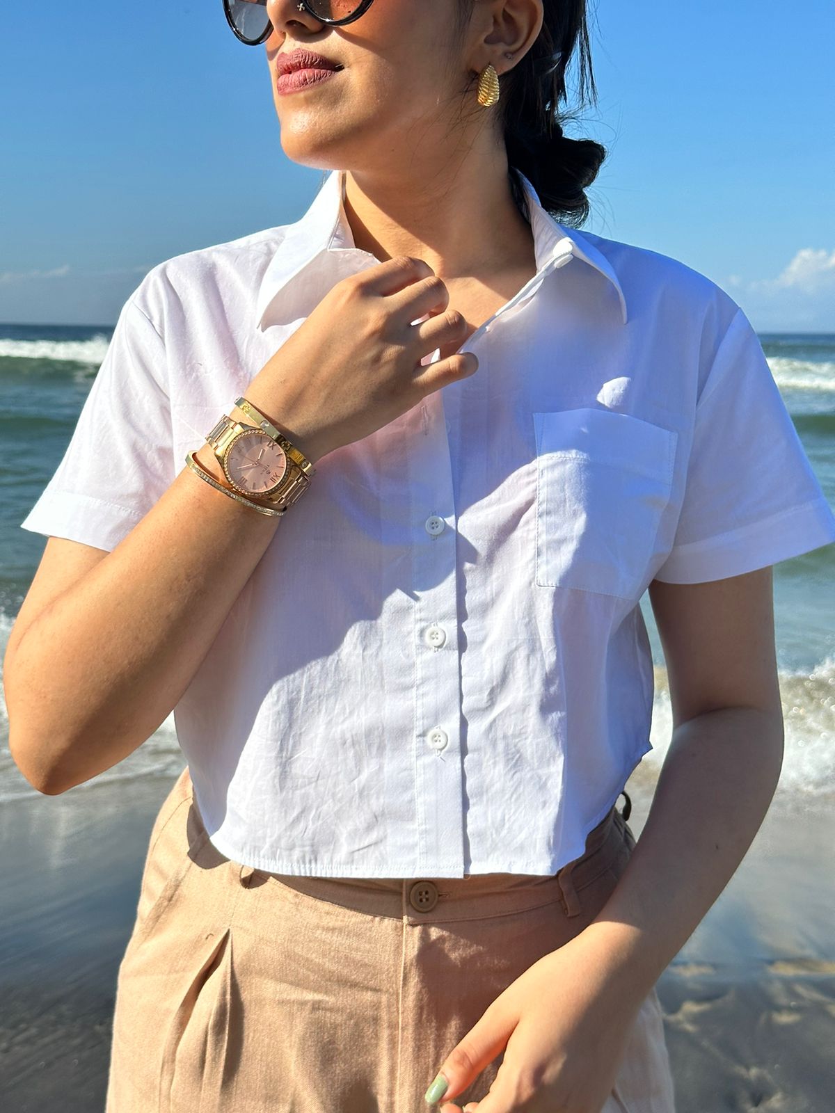 White Boxy Shirt - Lazo Store