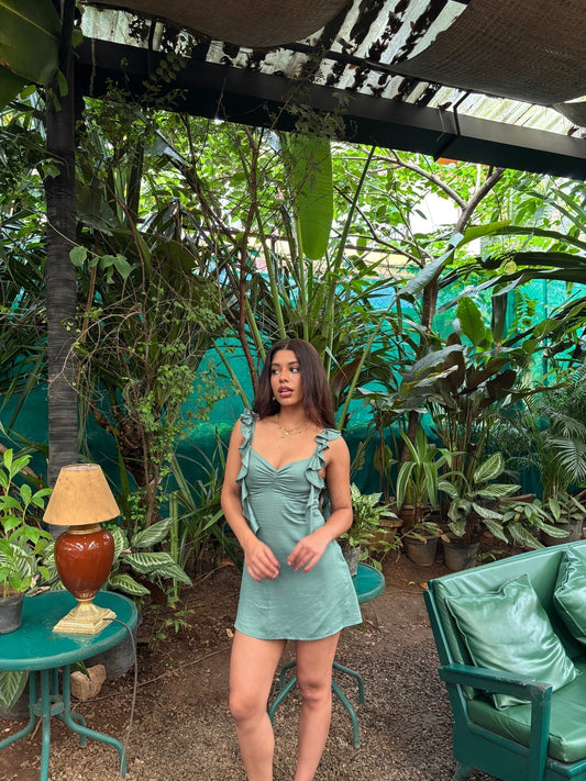 Aqua Frill Dress