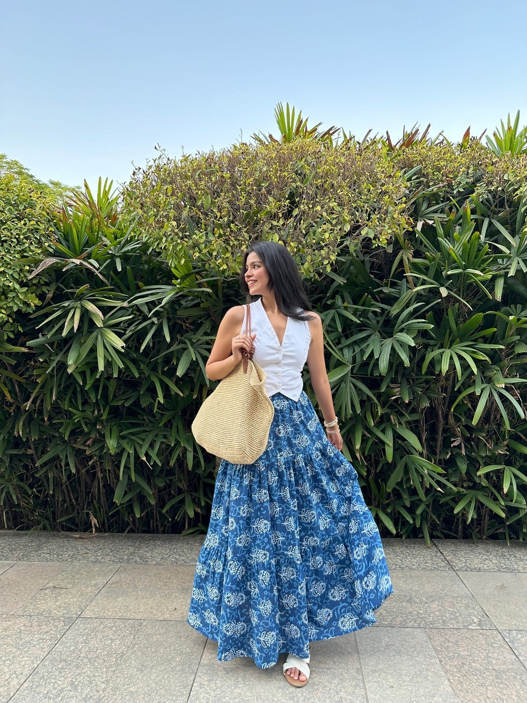 Indigo Maxi Skirt