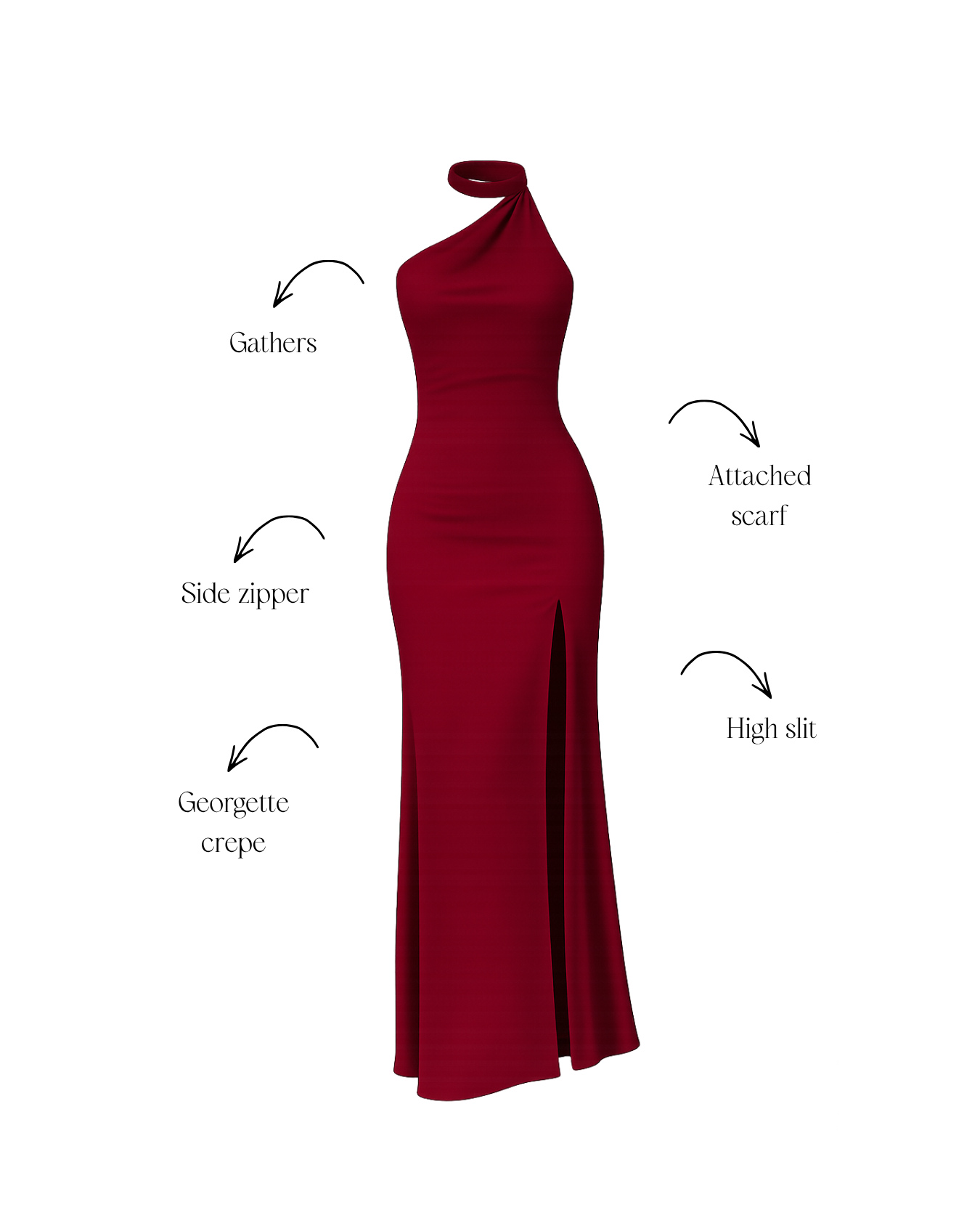 Scarlet Scarf Dress