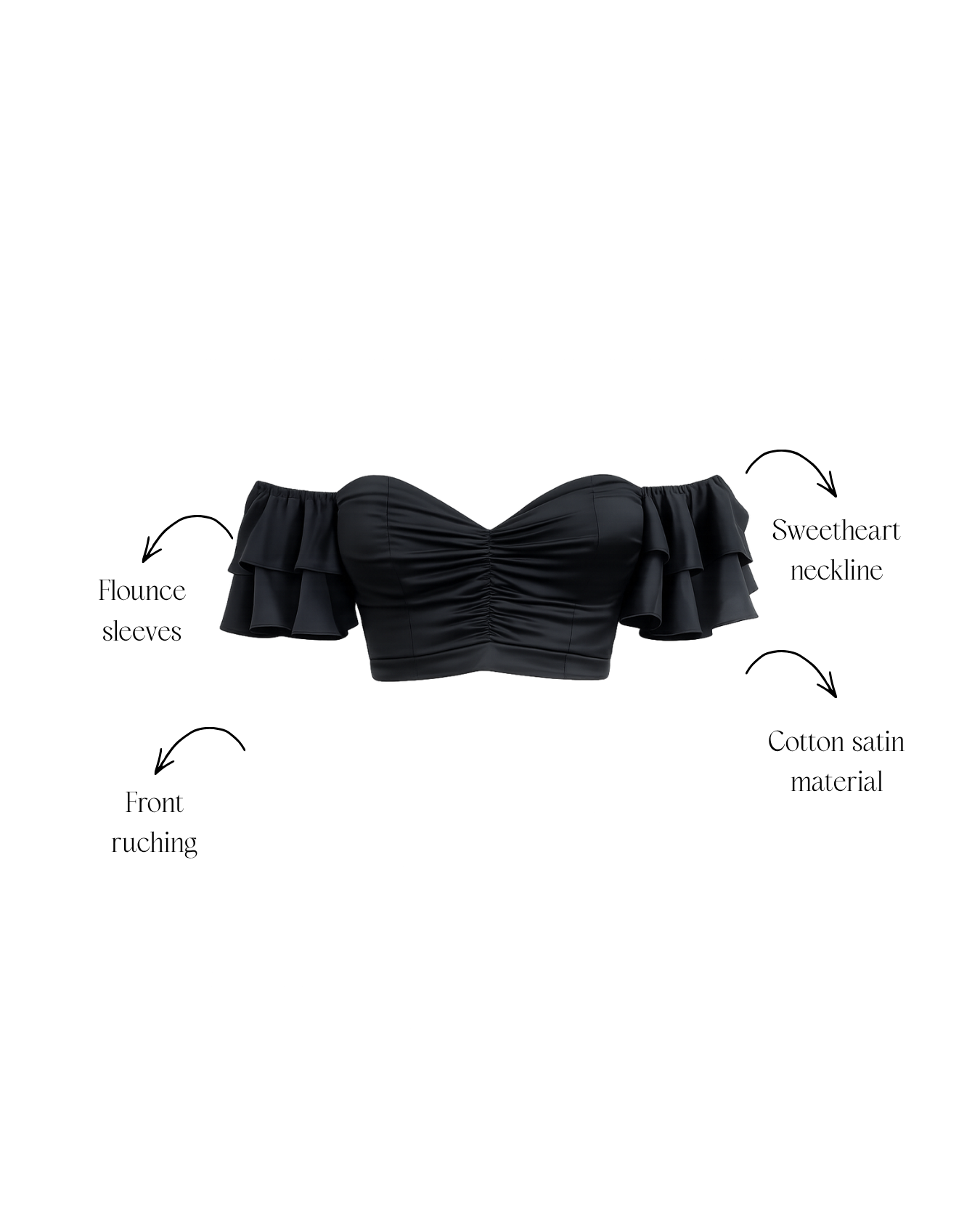 Black Frill Top