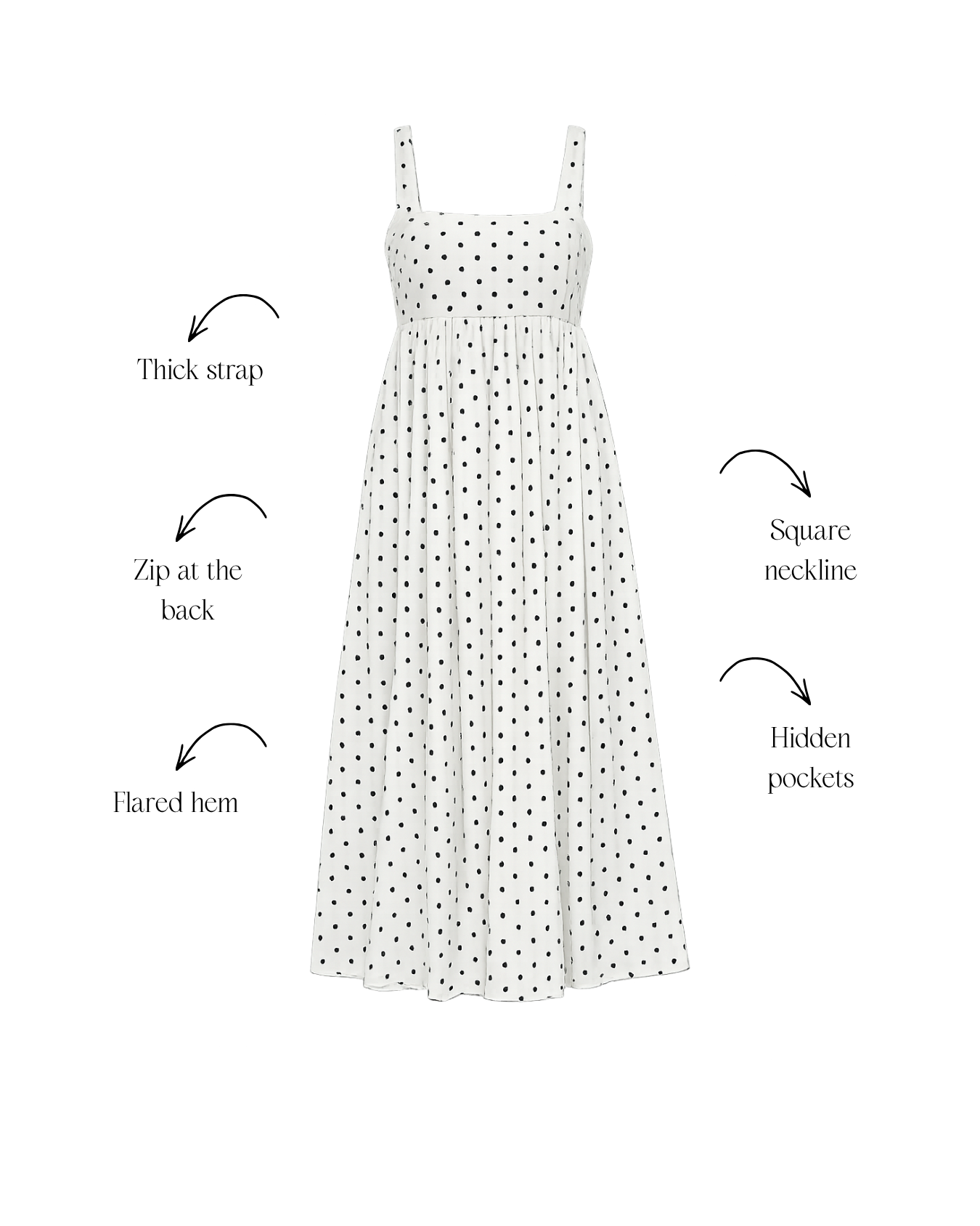 Polka Midi Dress