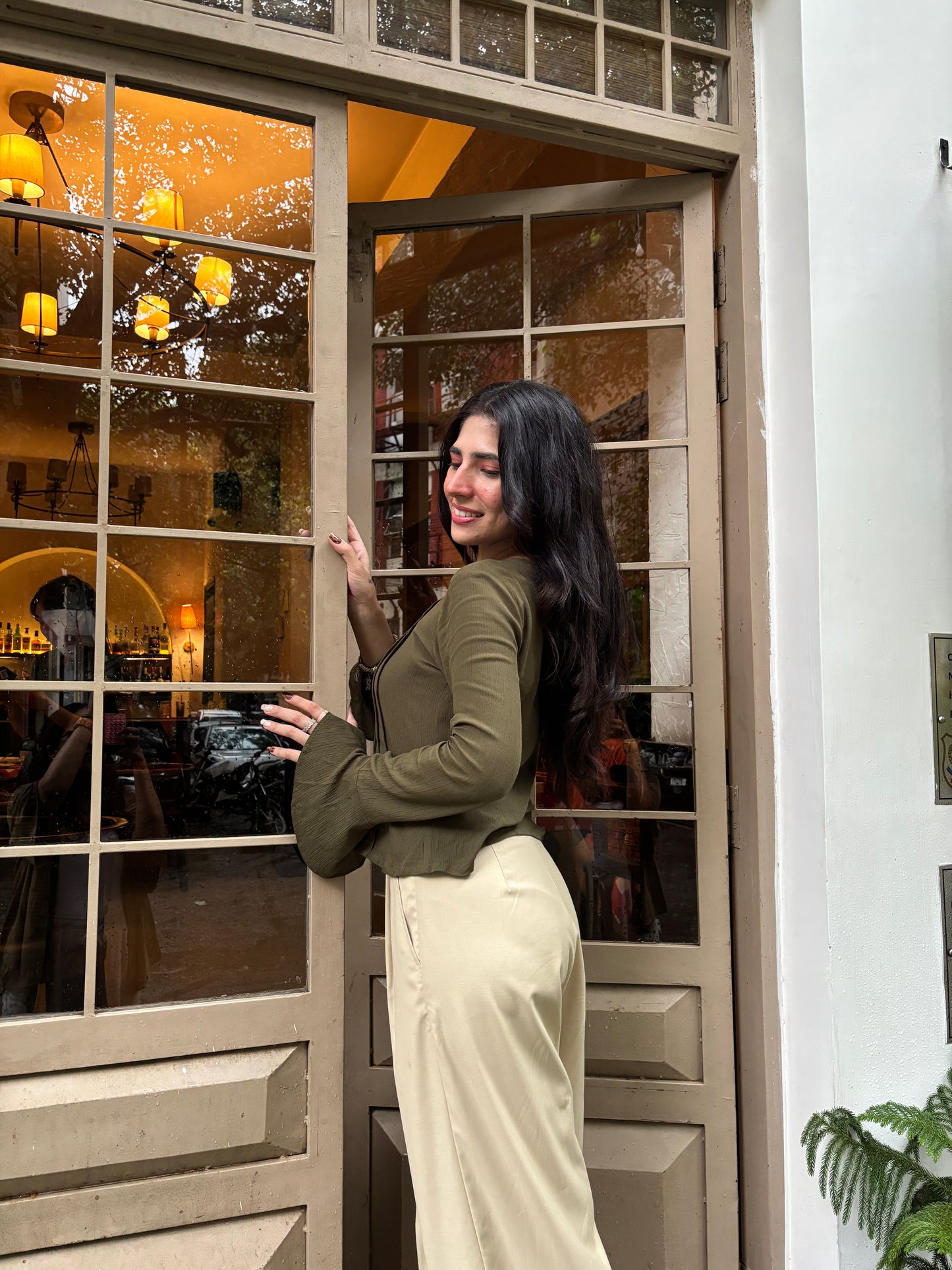 Serena Olive Top