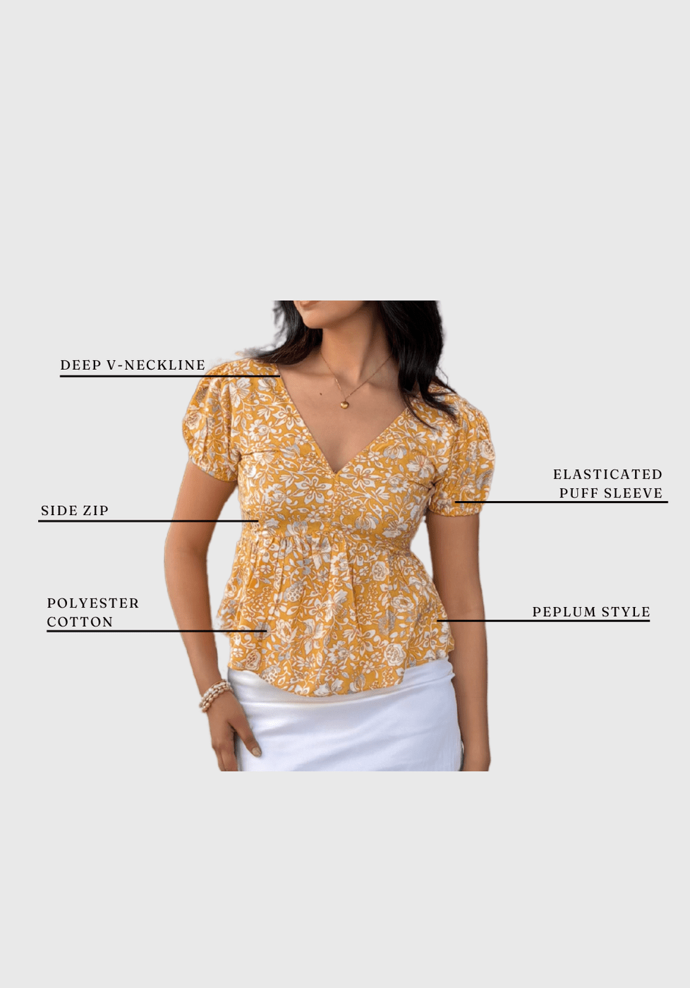 Mira Peplum Top