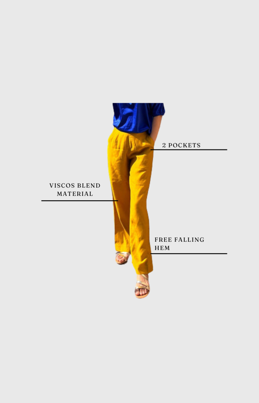 Mustard Flare Pants (Clearance Sale)