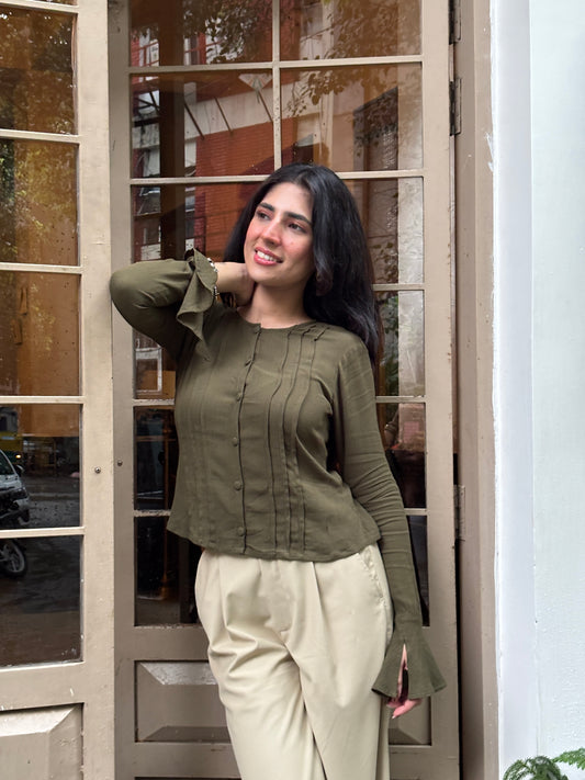 Serena Olive Top