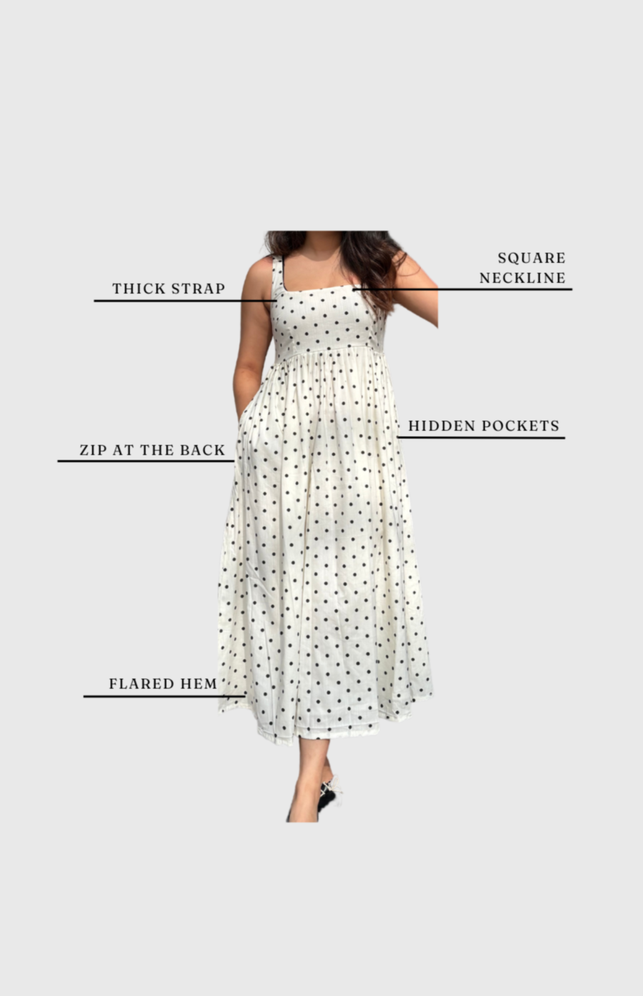 Polka Midi Dress