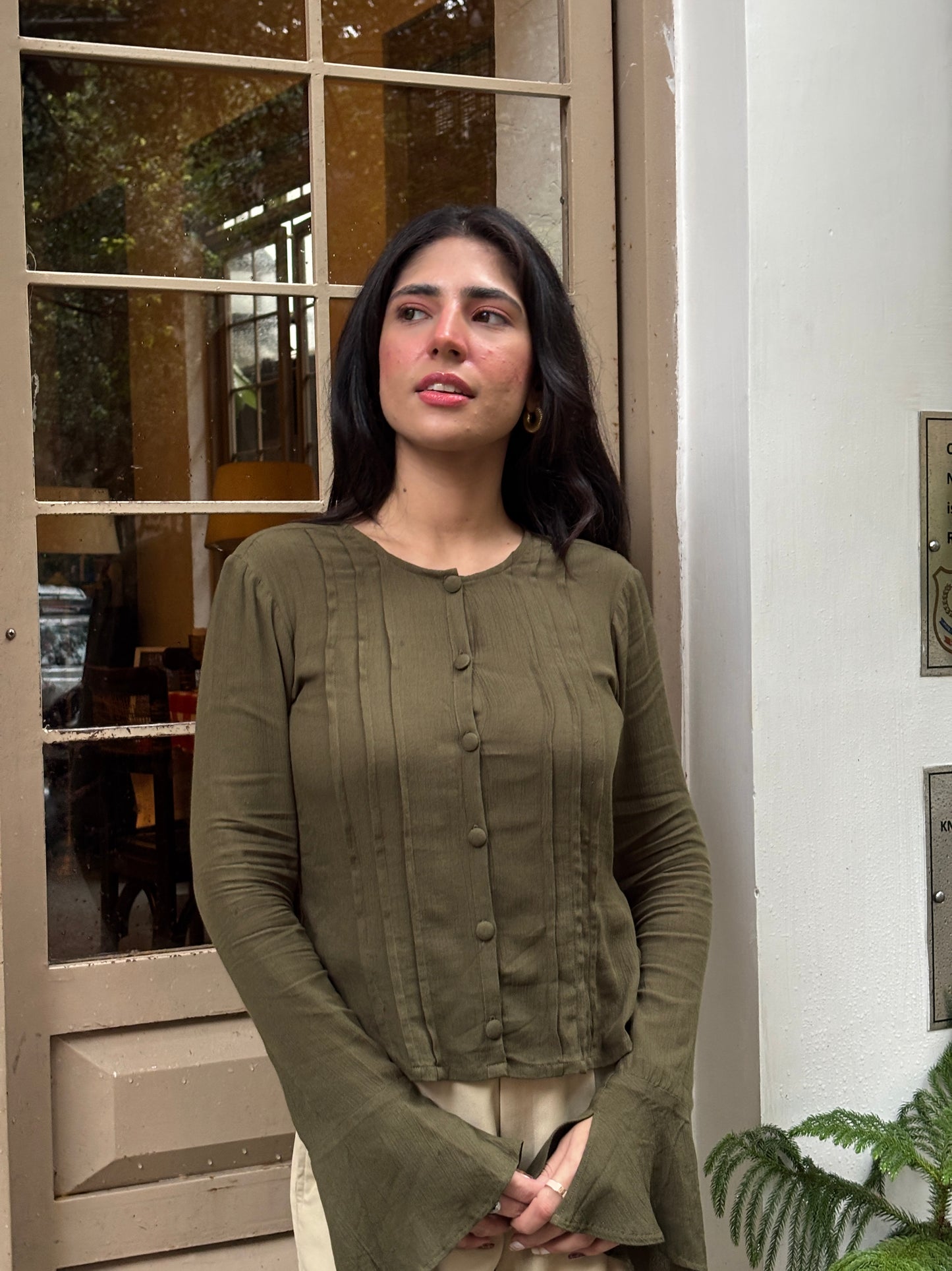 Serena Olive Top