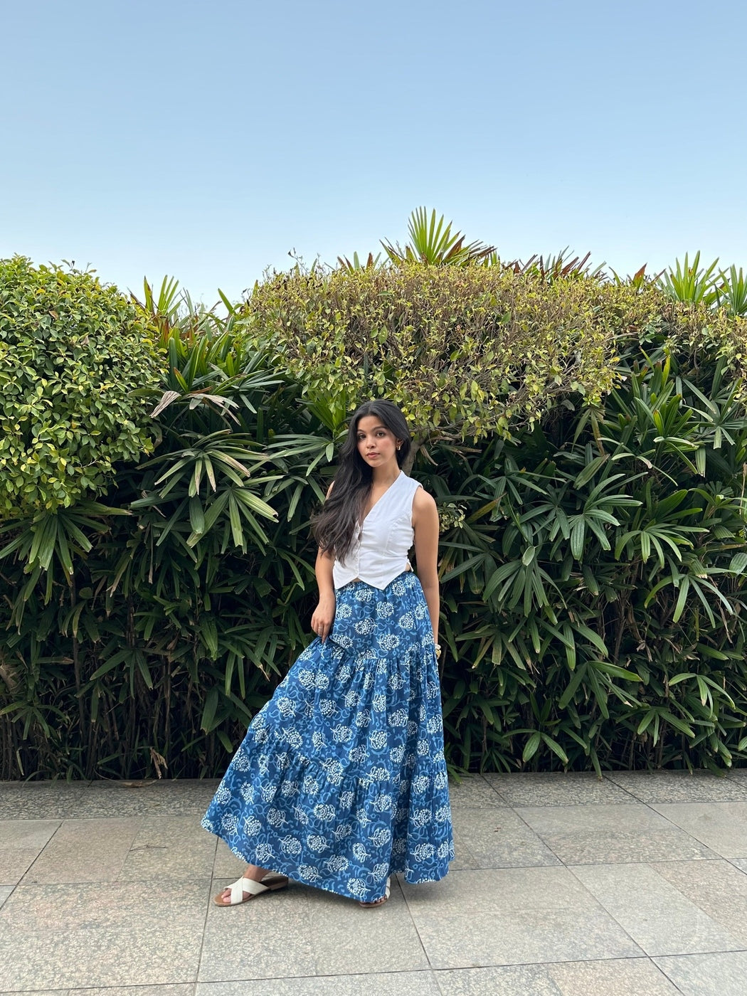 Indigo Maxi Skirt