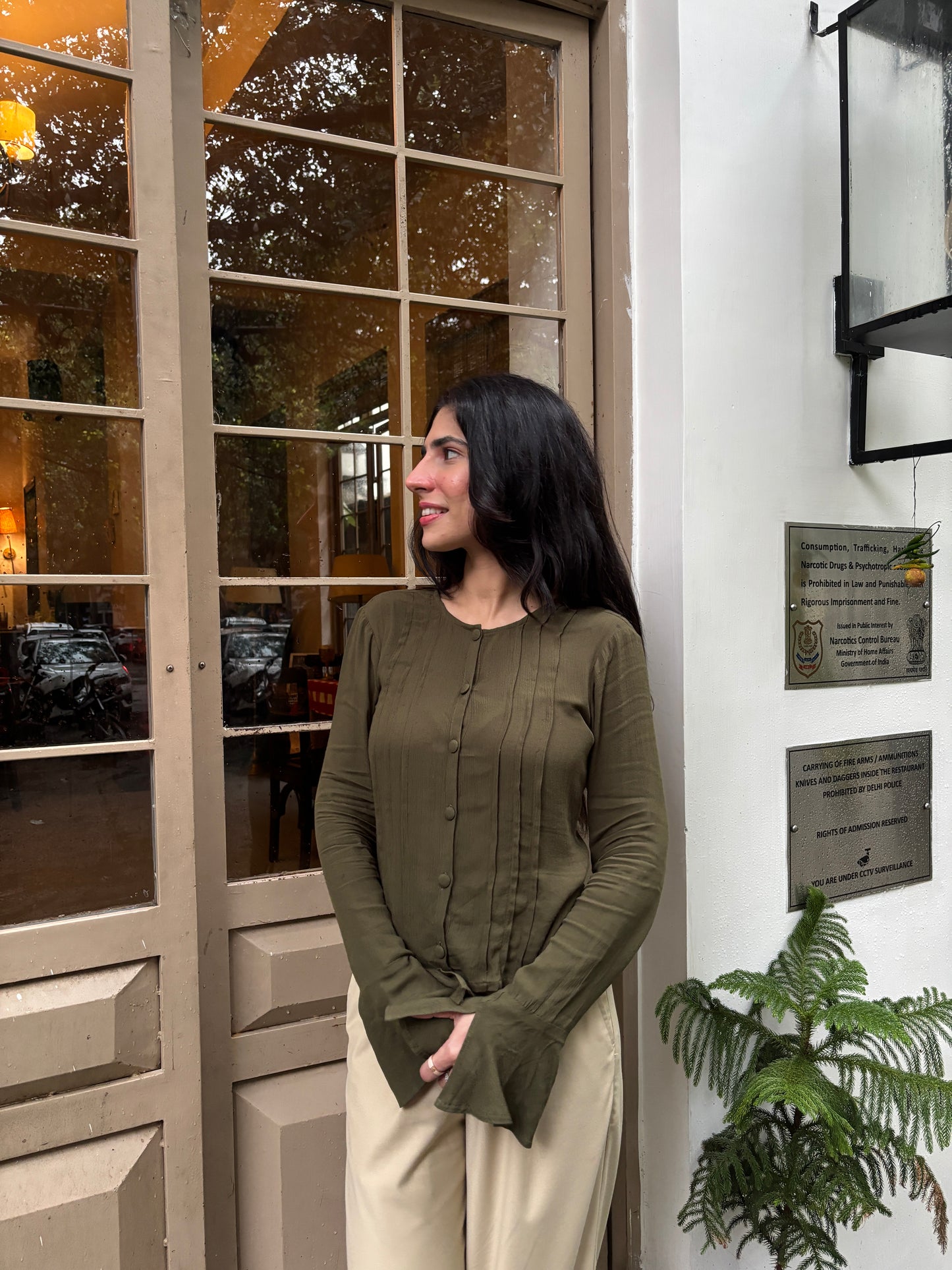 Serena Olive Top
