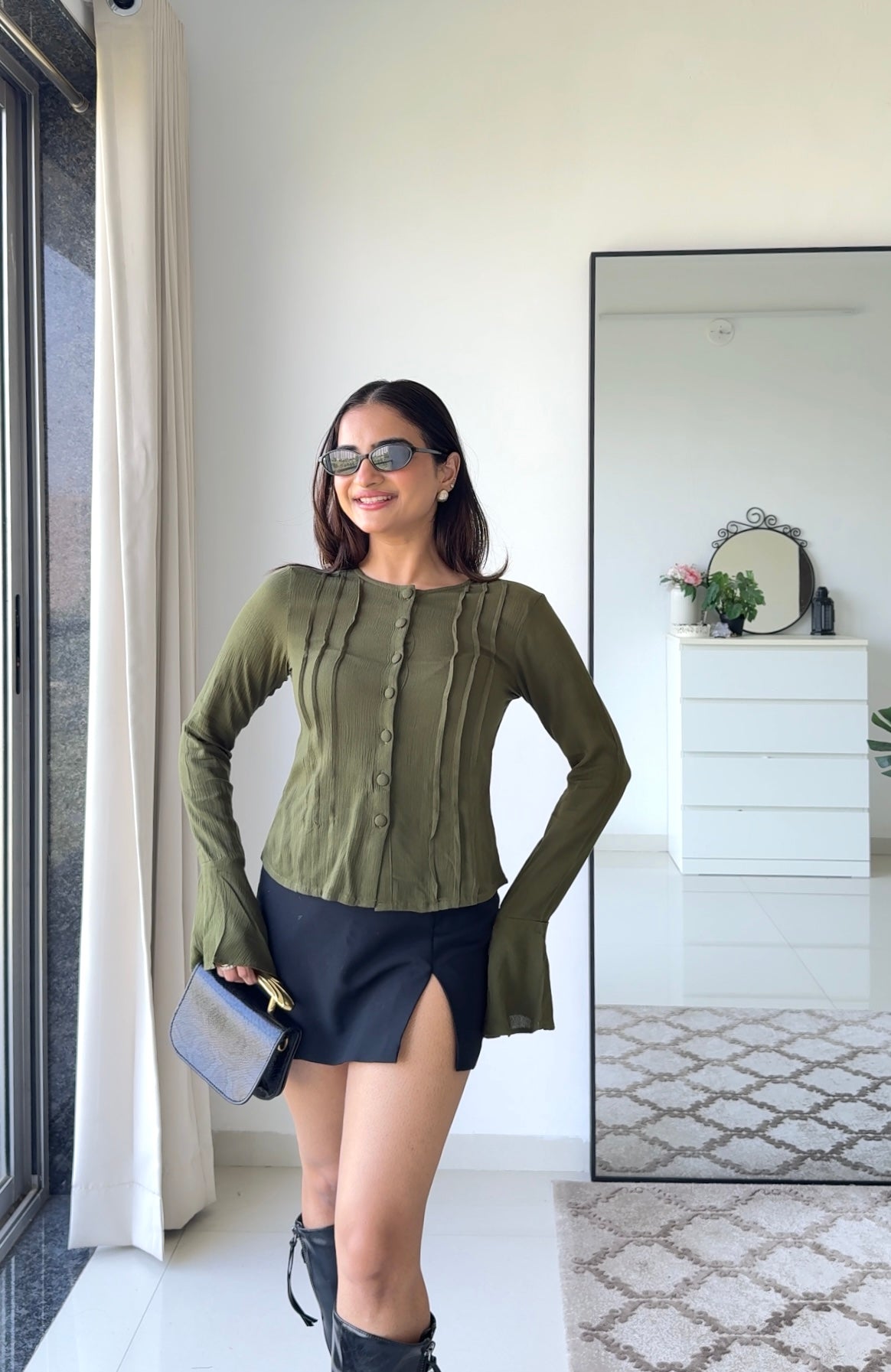 Serena Olive Top