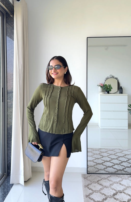 Serena Olive Top