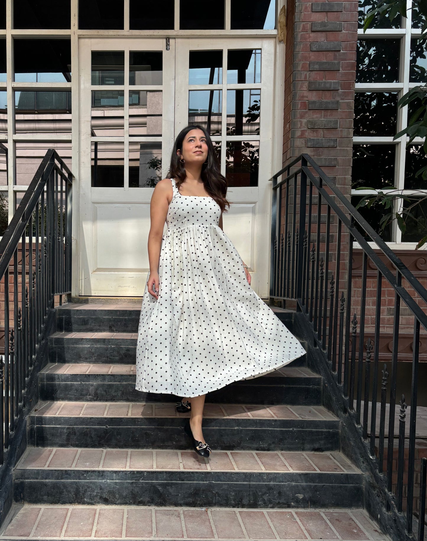 Polka Midi Dress