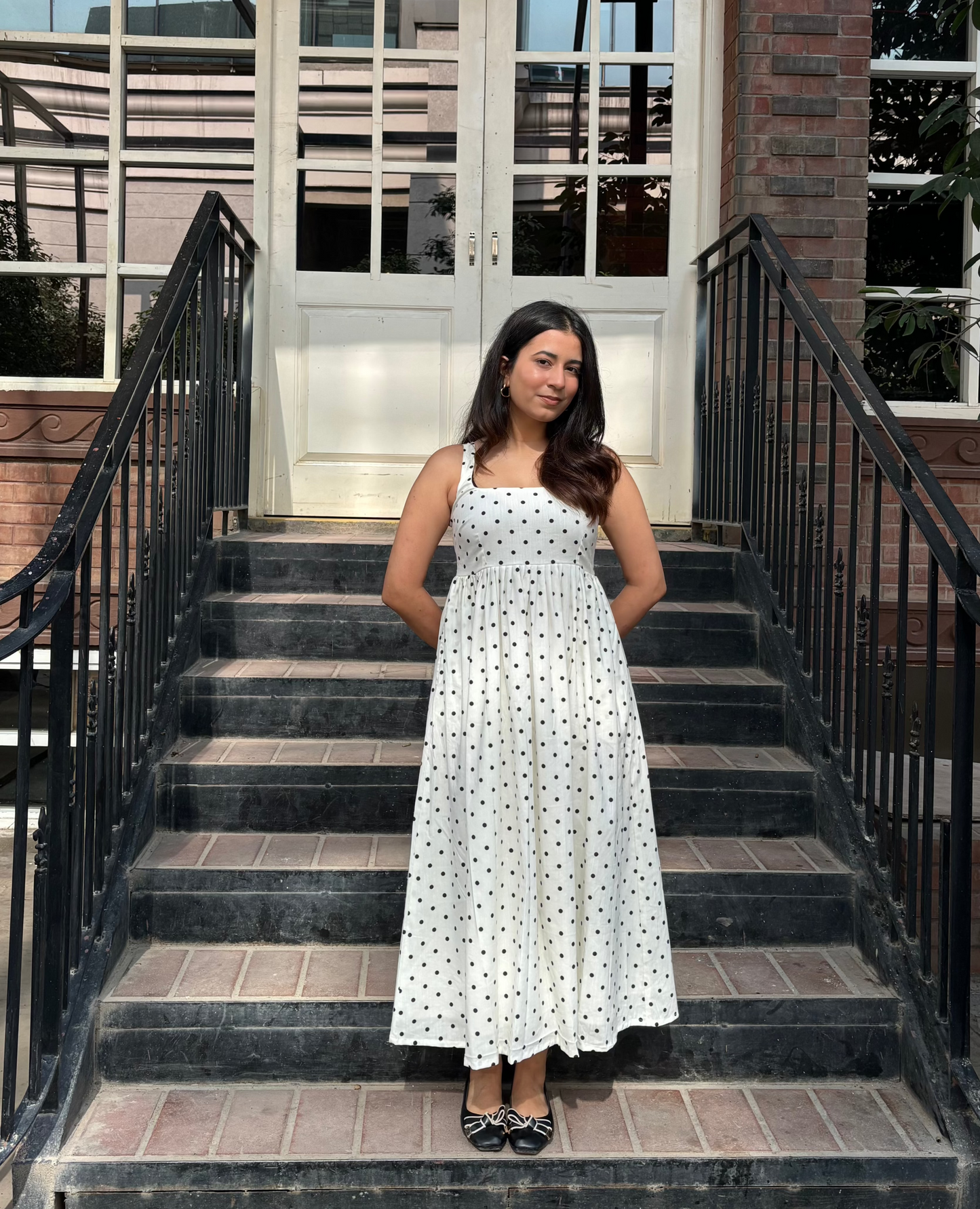 Polka Midi Dress