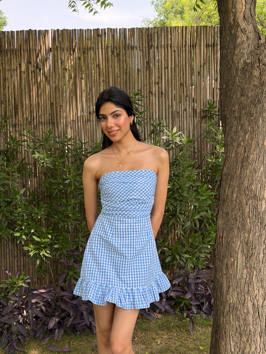 Periwinkle Gingham Dress