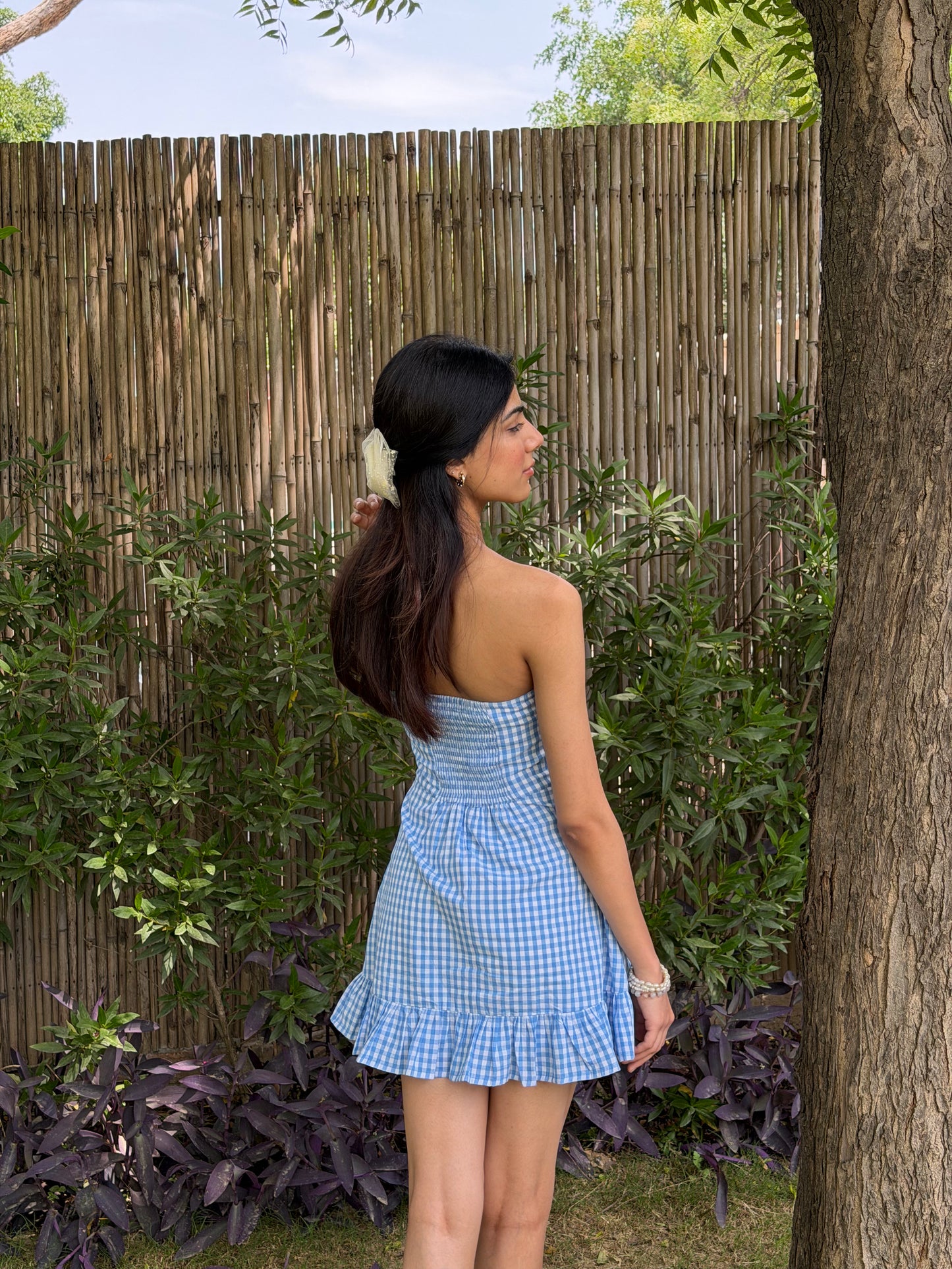Periwinkle Gingham Dress