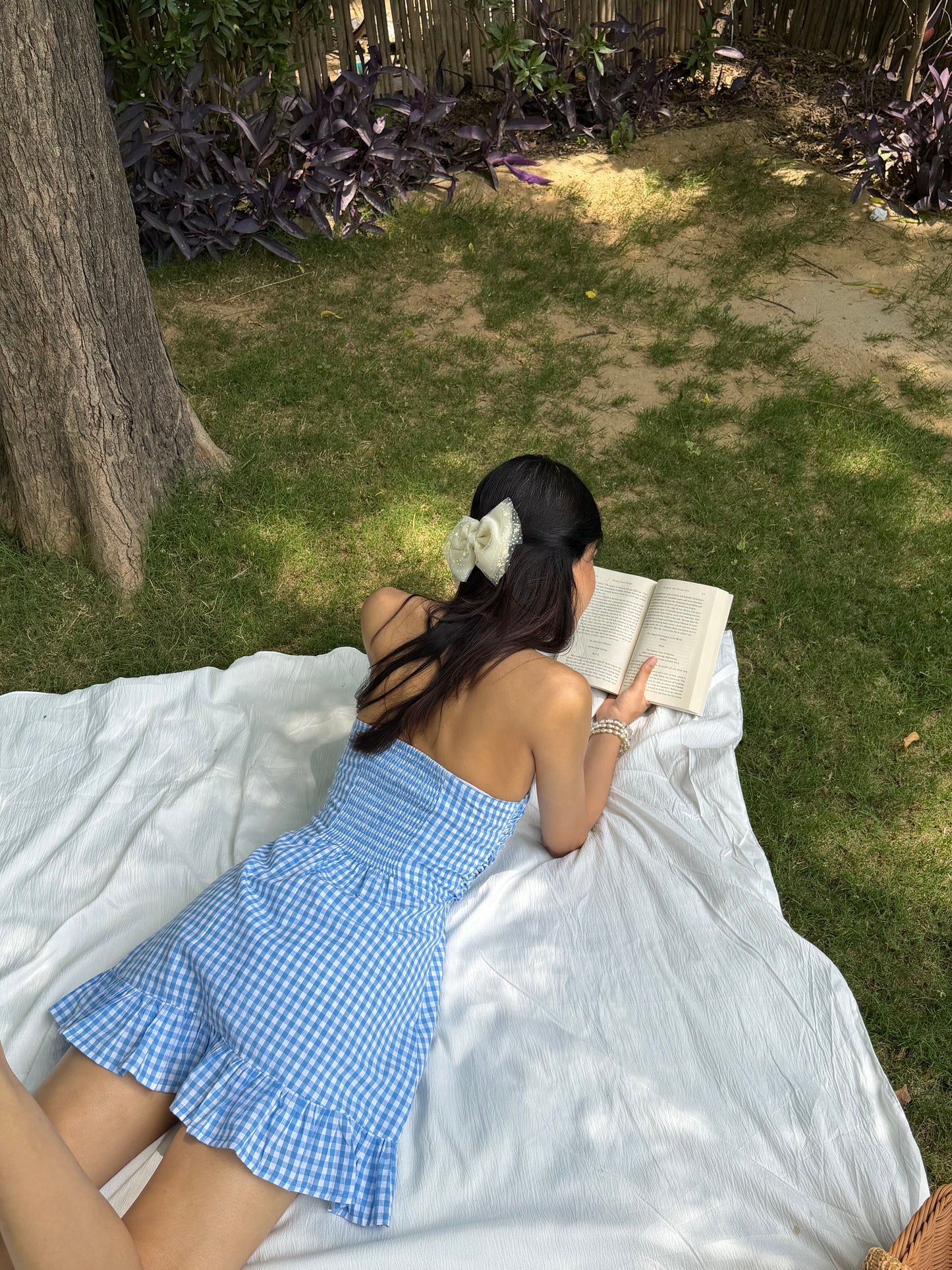 Periwinkle Gingham Dress