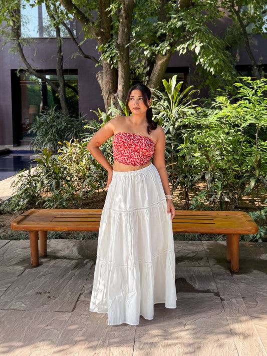 Off White Maxi Skirt