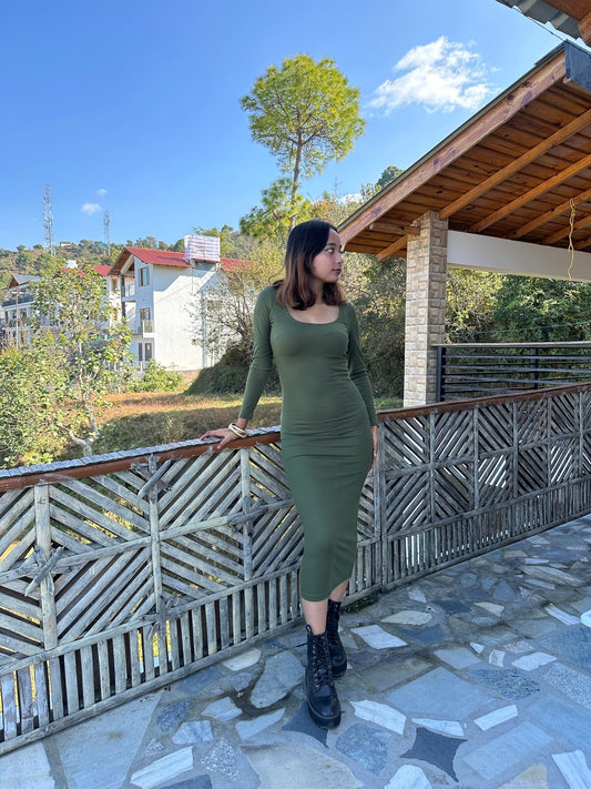 Bodycon Ribbed Dress (Clearance Sale)