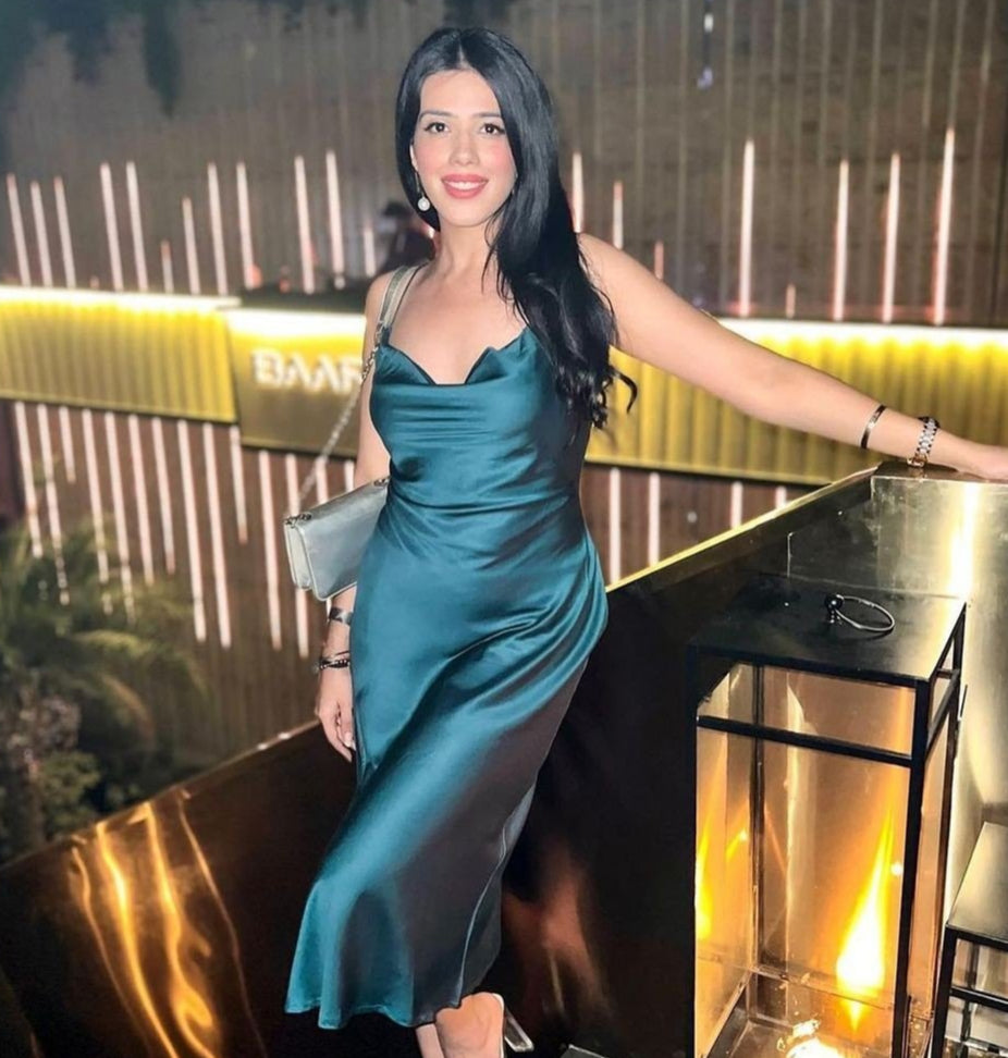 Backless Satin Dress (Clearance Sale) Backless Satin Dress (Clearance Sale)