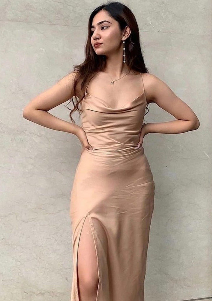 Backless Satin Dress (Clearance Sale) Backless Satin Dress (Clearance Sale)