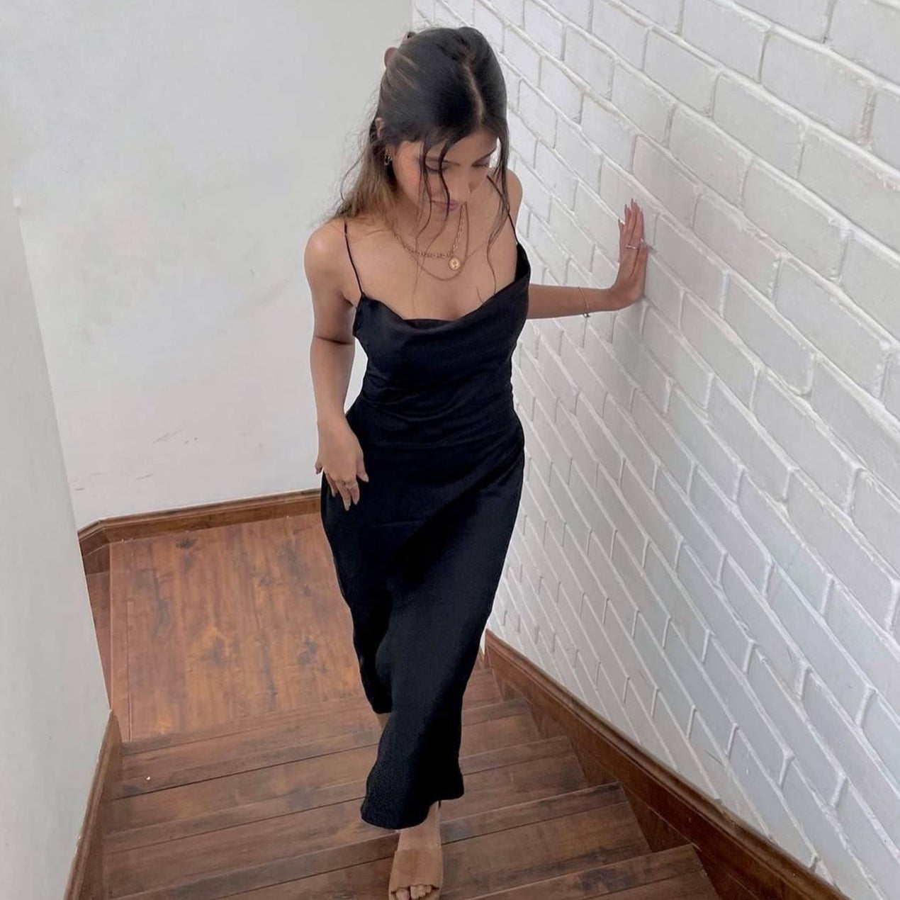 Backless Satin Dress (Clearance Sale) Backless Satin Dress (Clearance Sale)