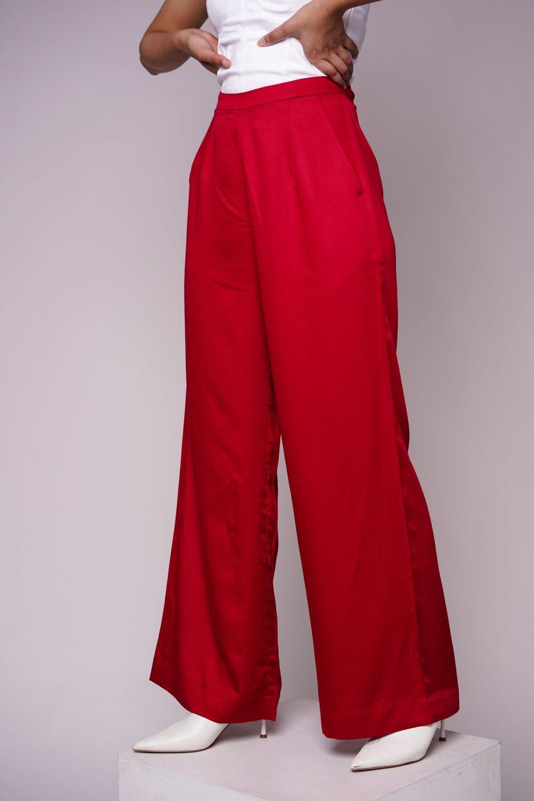 Red Satin Pants - Lazo Store